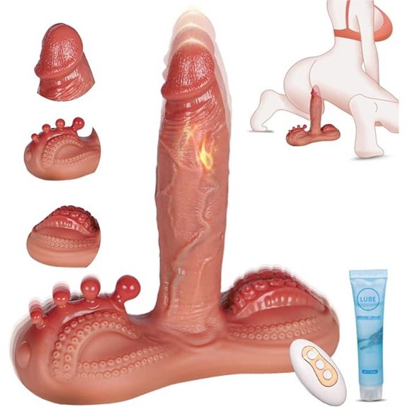 Riding Thrusting Vibrator with Heating and Suction Cup