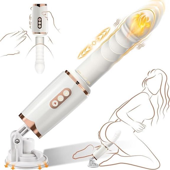 Sex Machine Thrusting Vibrator with Heating and Suction