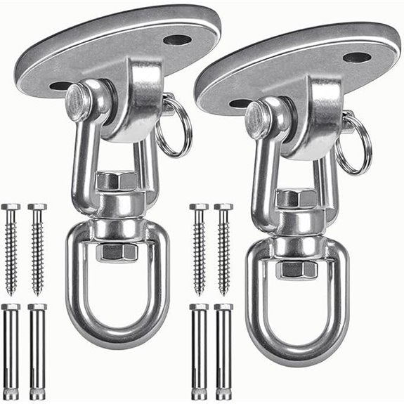 SELEWARE Ceiling Swing Mounts Heavy-Duty Steel Hooks (2-Pack)