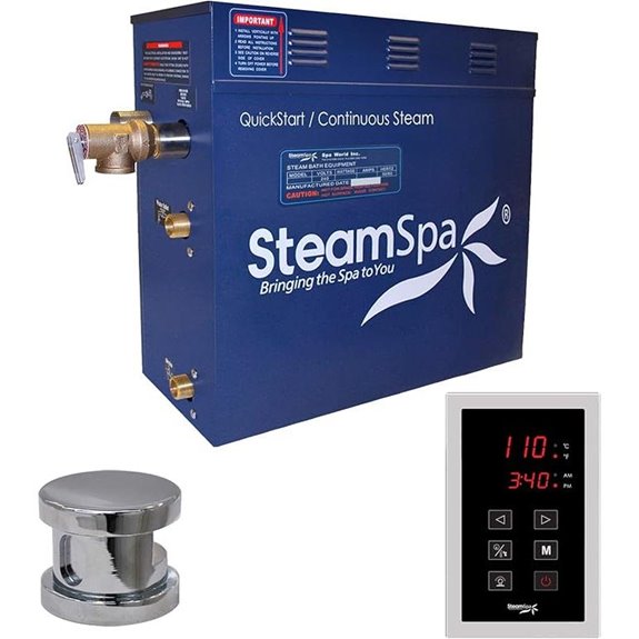STEAMSPA 9kW Steam Sauna Generator with Touch Screen