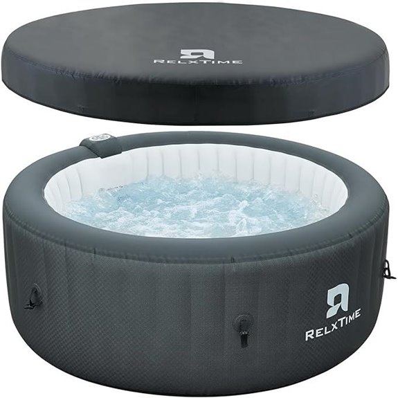 Inflatable 2-4 Person Hot Tub with Jets and Cover