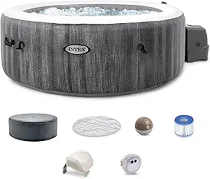 INTEX PureSpa Greywood Deluxe Inflatable Spa Set