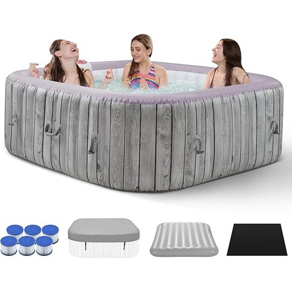 Inflatable Square Hot Tub Spa with Jets and Heater