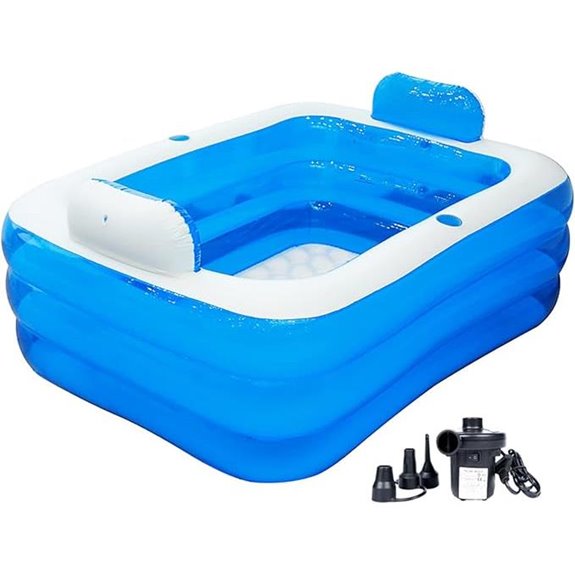Inflatable Two-Person Bath Tub with Air Pump