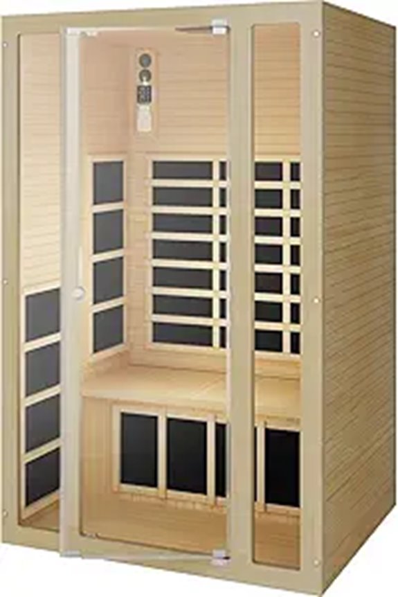 JNH Ensi 2-Person Infrared Sauna with Red Light