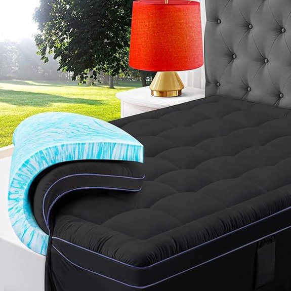 ABENE King Memory Foam Mattress Topper with Pillowtop