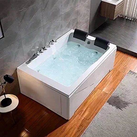 Empava 71-Inch Two-Person Whirlpool Tub with Jets