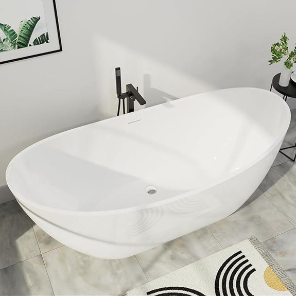 67 Lucite Acrylic Freestanding Bathtub