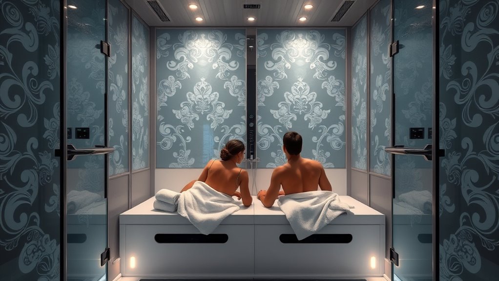 luxury couple shower features