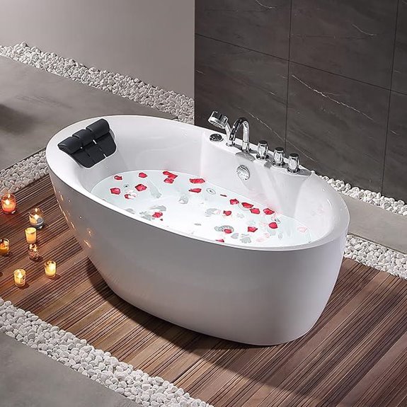 Empava 67 Freestanding Whirlpool Jetted Bathtub