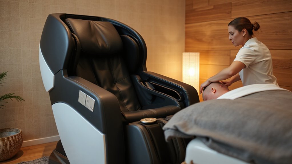 massage chairs versus therapists