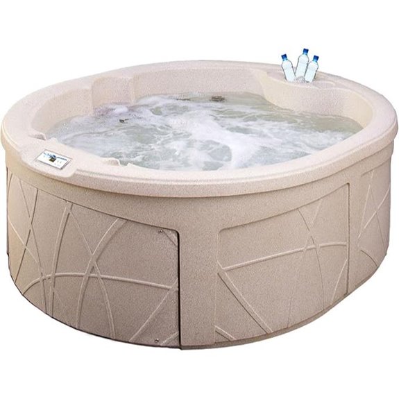 LifeSmart 4-Person Outdoor Hot Tub with LED Lights