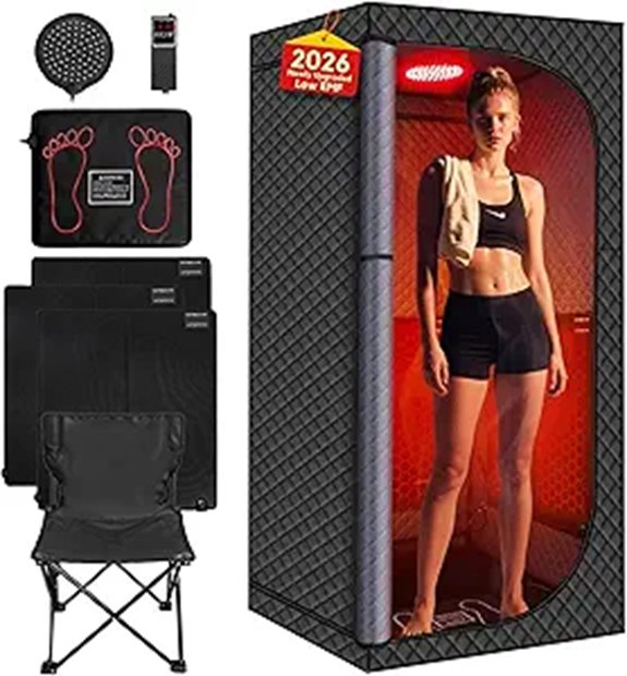 MIXC Infrared Sauna Box with Folding Chair