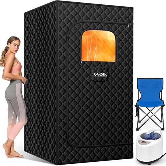 Portable Sauna Box with Steamer and Remote Control