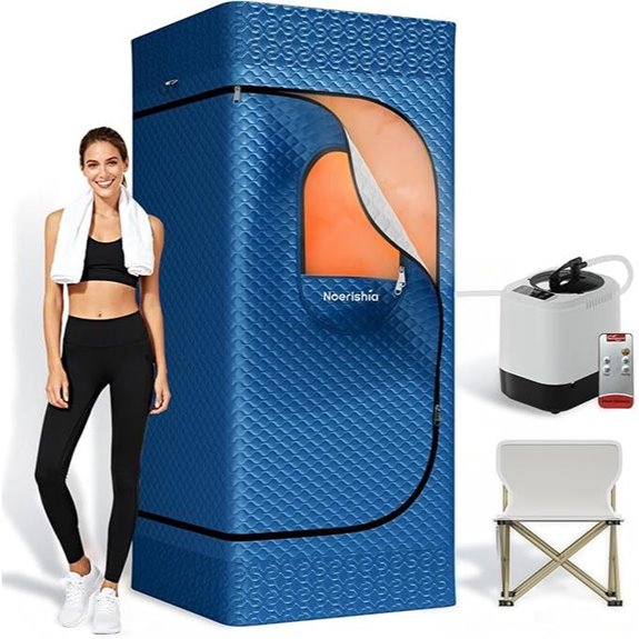 Portable Sauna with Chair Remote 9 Levels 1200W