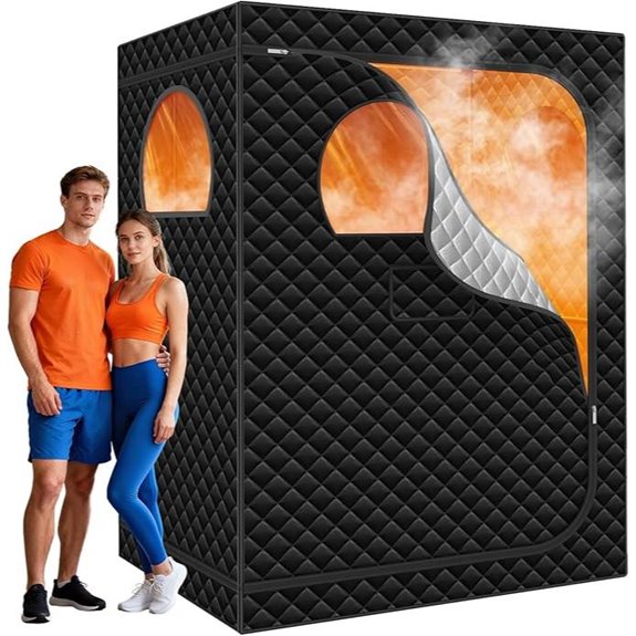 Portable 2-Person Home Sauna with Steam and Remote