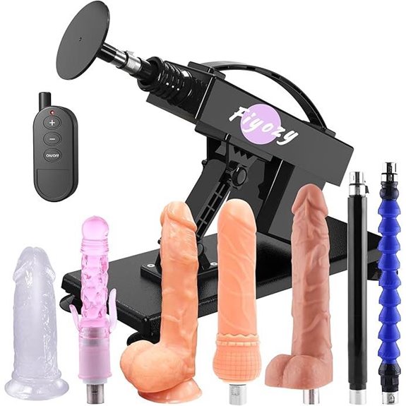 Sex Machine with Attachments and Remote Control