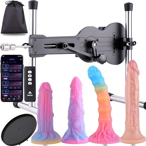 Sinloli APP Sex Machine with Remote & Silicone Attachments