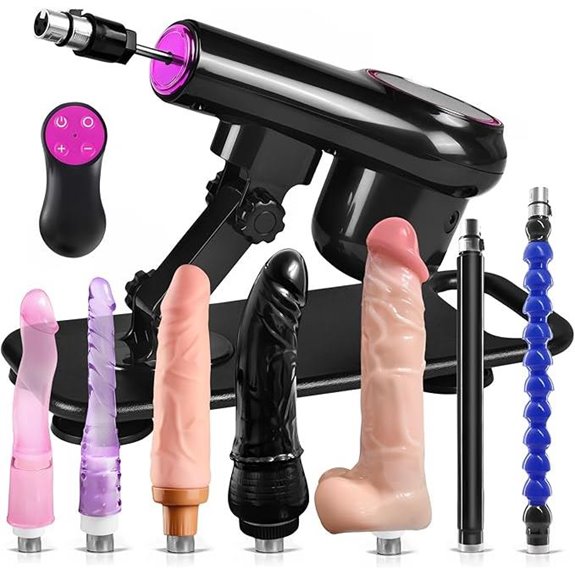 Thrusting Dildo Machine with Remote & Attachments