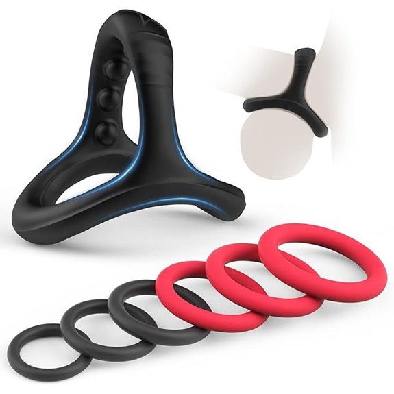 Silicone Cock/Penis Rings Set with 7 Sizes