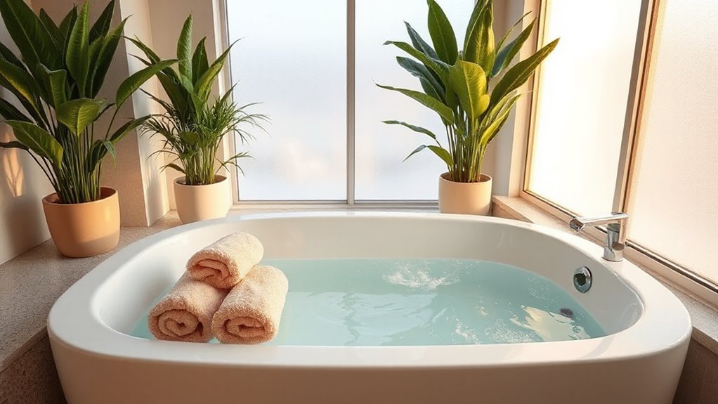 shared relaxing bathing experience