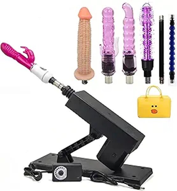 Quiet Thrusting Sex Machine with Remote and Attachments