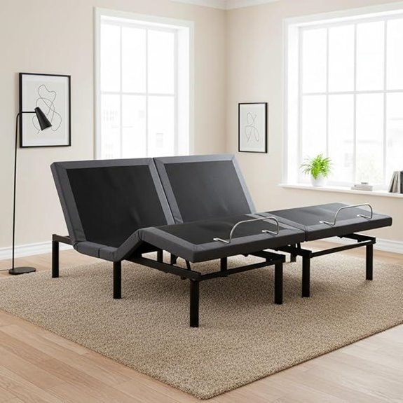 Naomi Home Split King Adjustable Bed Base with Massage