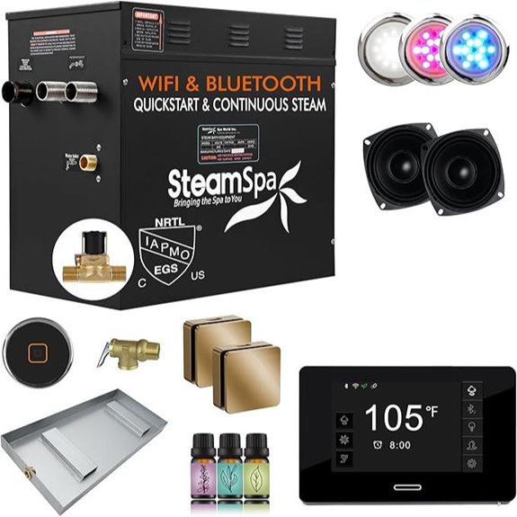 SteamSpa 12kW Steam Shower Generator with Bluetooth