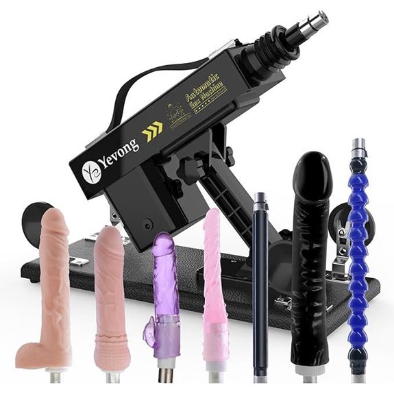 Sex Machine Thrusting Dildo with Accessories