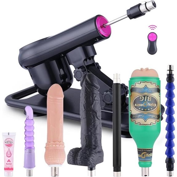 Sex Machine Dildo with Attachments and Thrusting Function