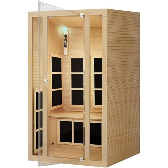 JNH Joyous 2-Person Infrared Sauna with Light