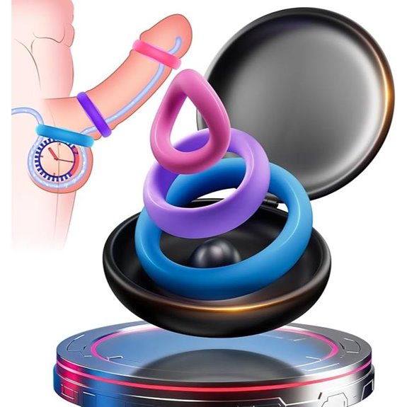 Colored Silicone Cock Ring Set for Men and Couples