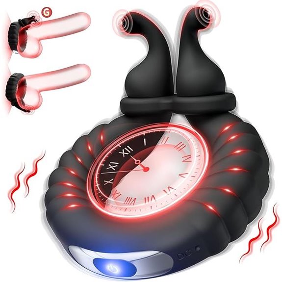 Vibrating Cock Ring with Clitoral Stimulator for Couples