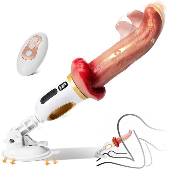 Thrusting Trigger Dildo with Vibrations and Suction Cup