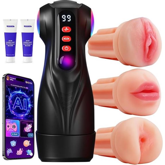 Male Masturbator Sex Toy Set with Vibration and Sucking