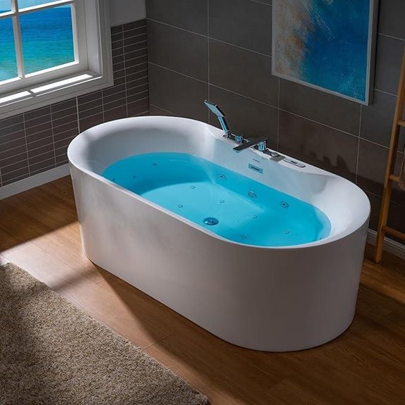 WOODBRIDGE 72 Whirlpool & Air Bath Tub with Controls