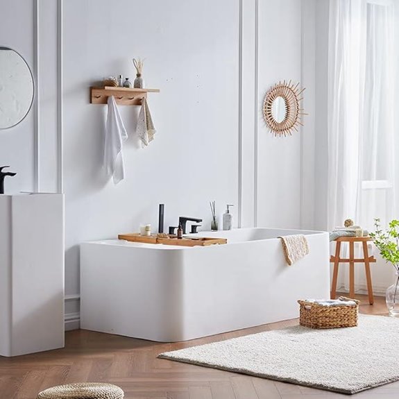 Cpingao 71 White Freestanding Resin Bathtub