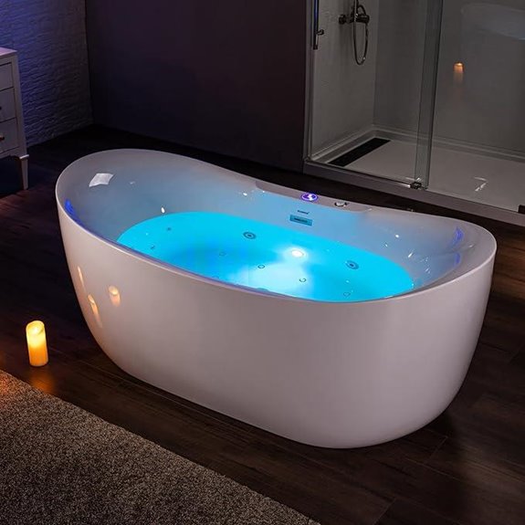 Woodbridge 72 Whirlpool & Air Bubble Freestanding Tub