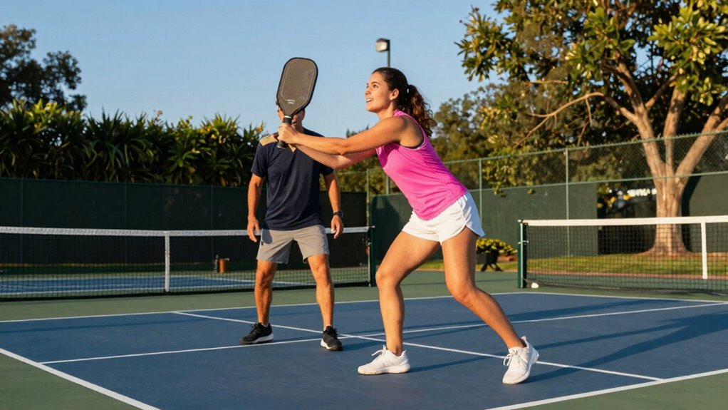couples embrace pickleball together