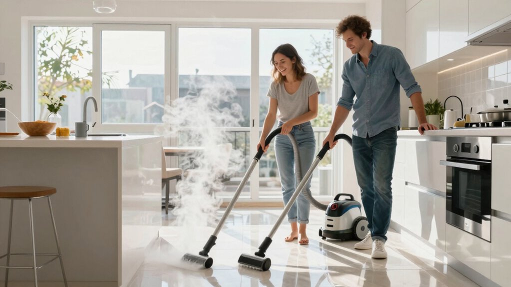 deep cleaning with steam