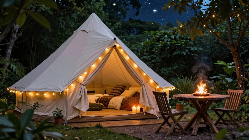 luxurious outdoor romantic experience