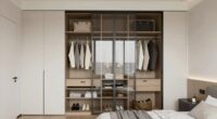 organized shared bedroom storage