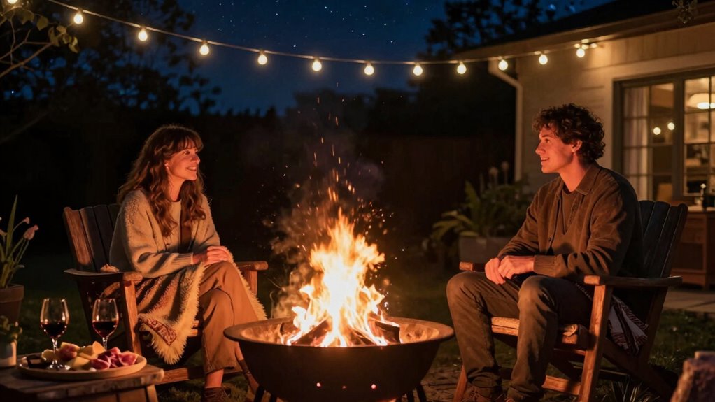 outdoor fire pit ambiance safety