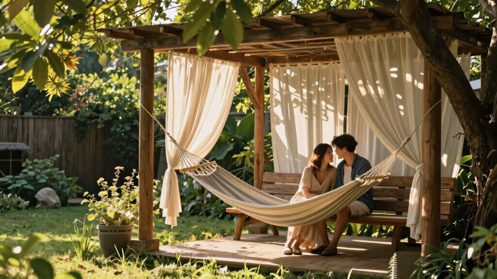 shaded outdoor relaxing retreat