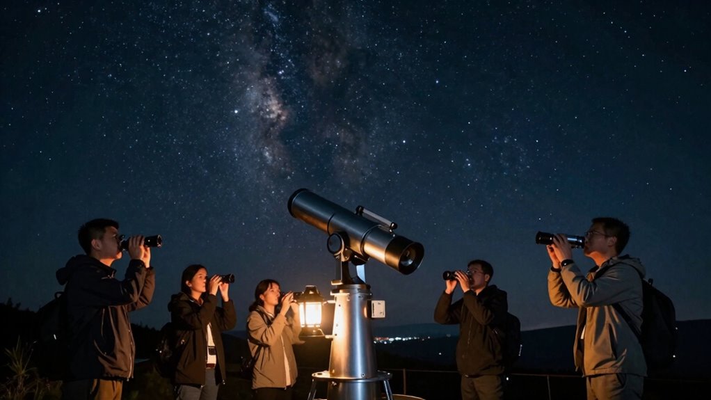 sharing stargazing moments