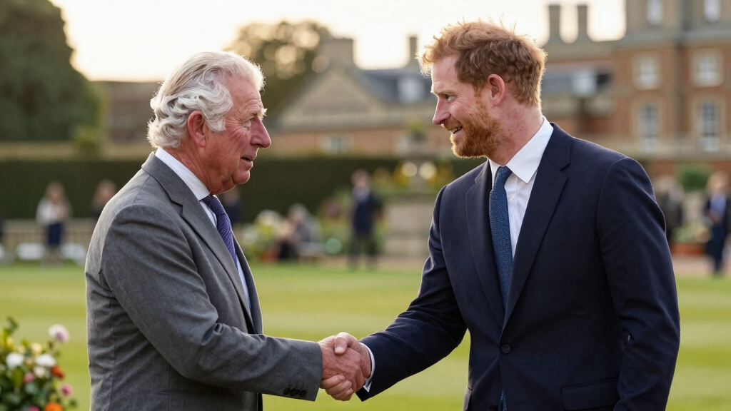 King Charles Prince Harry Meeting