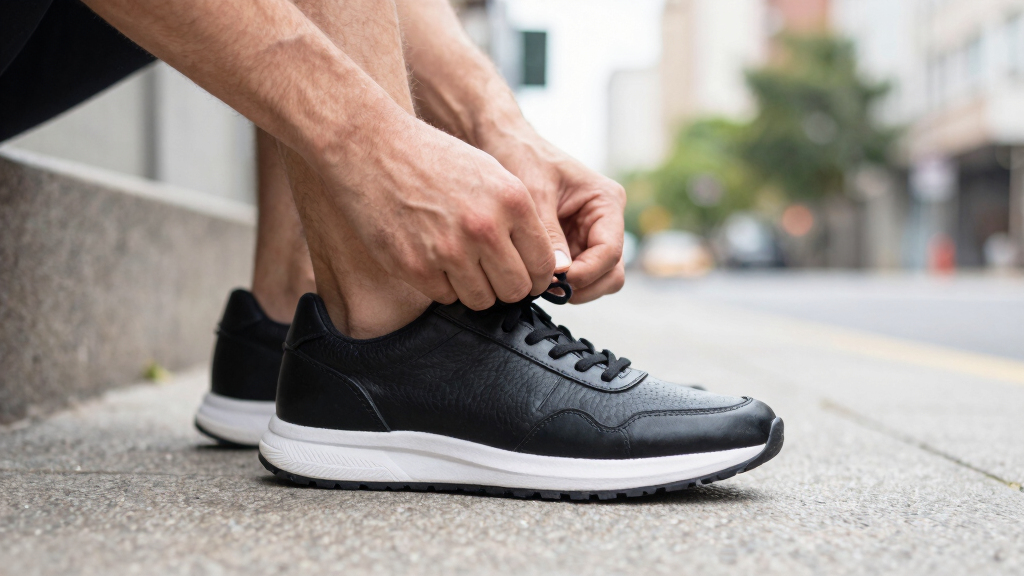 Leather Running Sneakers