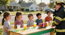 Kids Support Springville Volunteer Fire Company With A Lemonade Stand