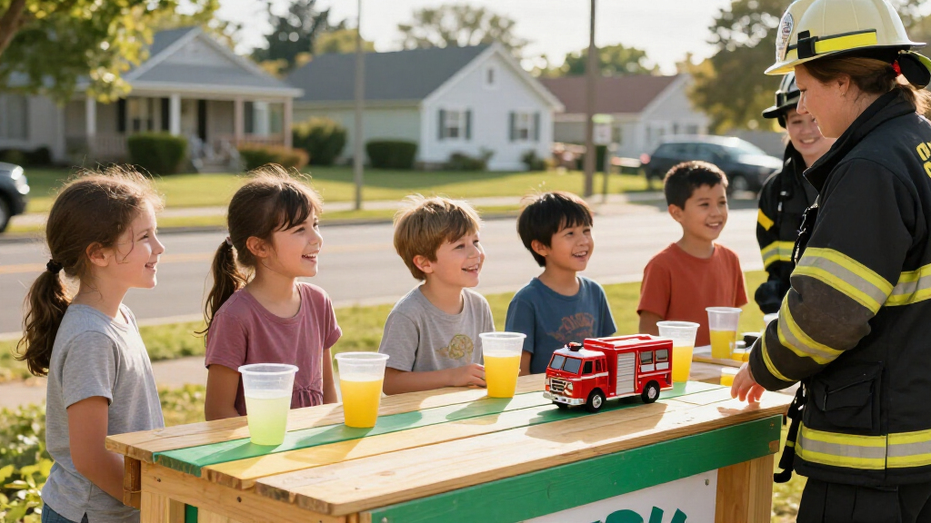 Kids Support Springville Volunteer Fire Company With A Lemonade Stand