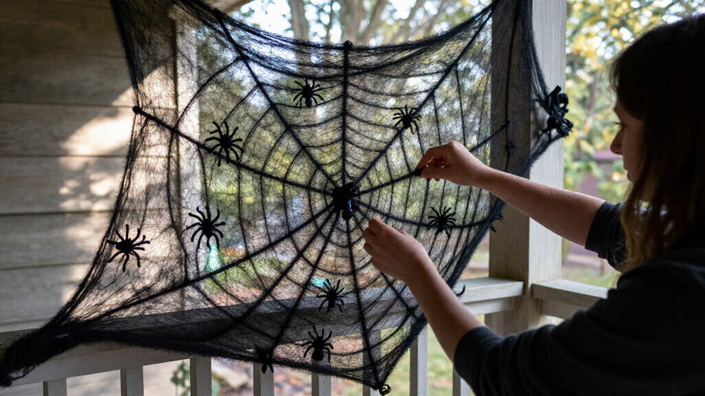 ZPISF 1400 Sqft Halloween Spider Webs Decorations With 150 Extra Fake Spiders, Super Stretchy Cobwebs For Halloween Decor Indoor And Outdoor